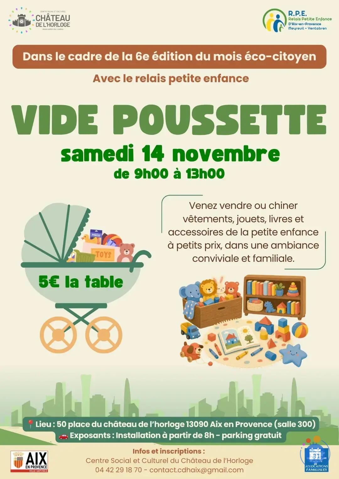 Image Vide poussette - CSC Château de l'Horloge - Relais Petite Enfance (photo 1)