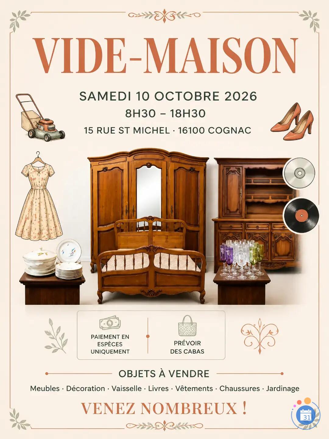 Image VIDE MAISON COGNAC (photo 1)
