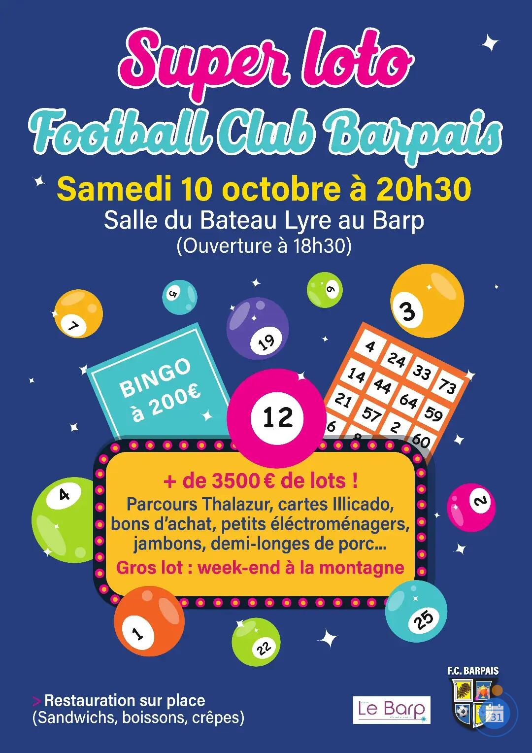 Flyer Loto d'automne du FC Le Barp