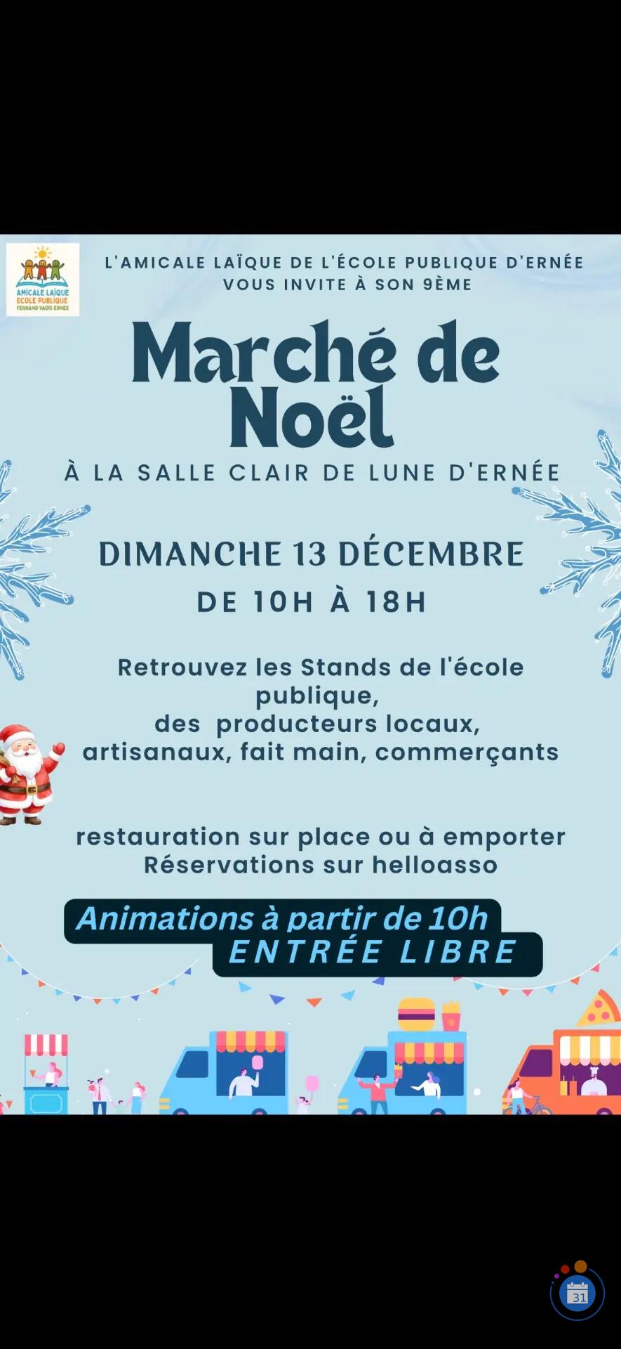 Image Marché de Noël de l’amicale laïque de l’école publique d’Ernée (photo 1)