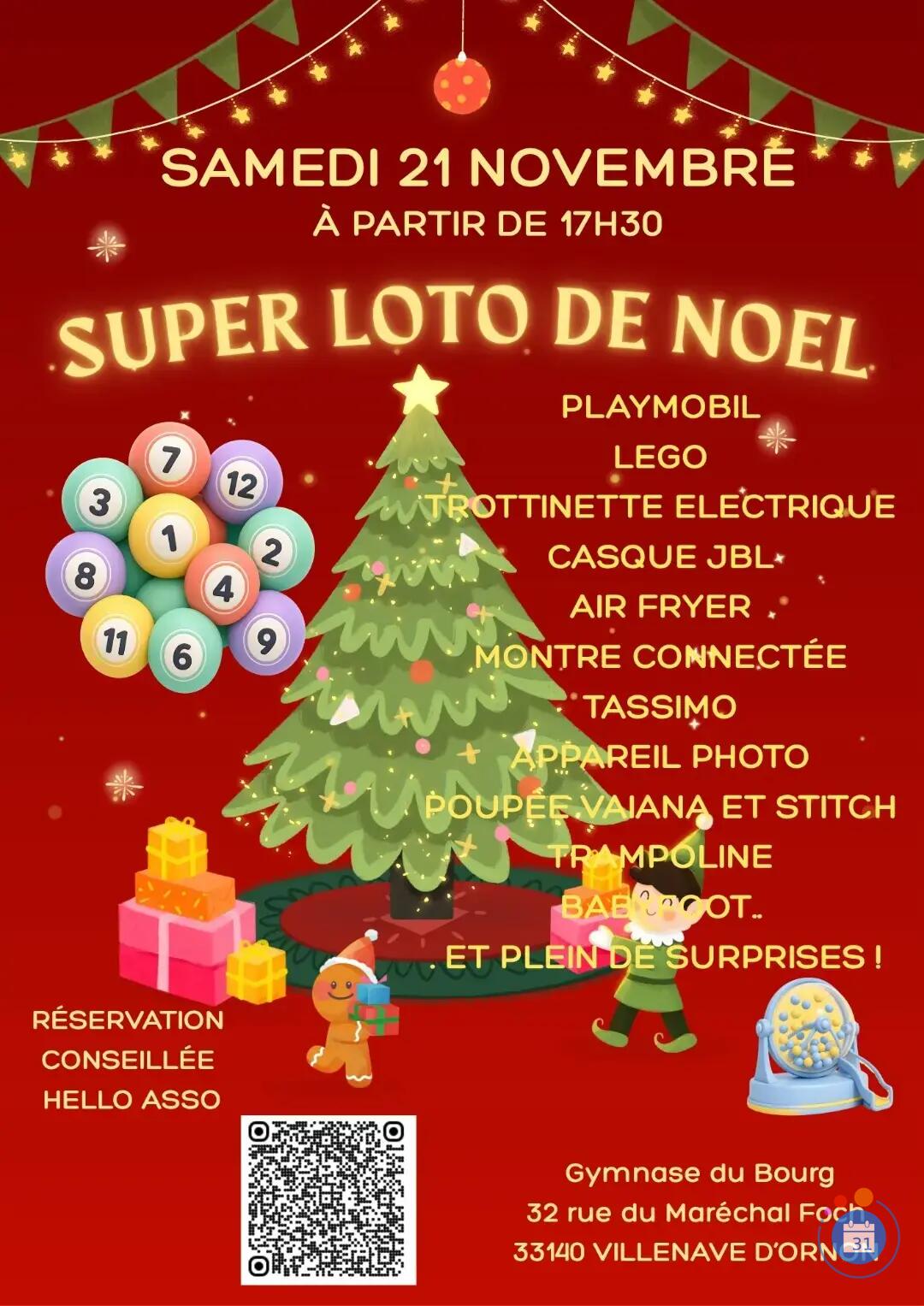 Flyer super loto de Noel