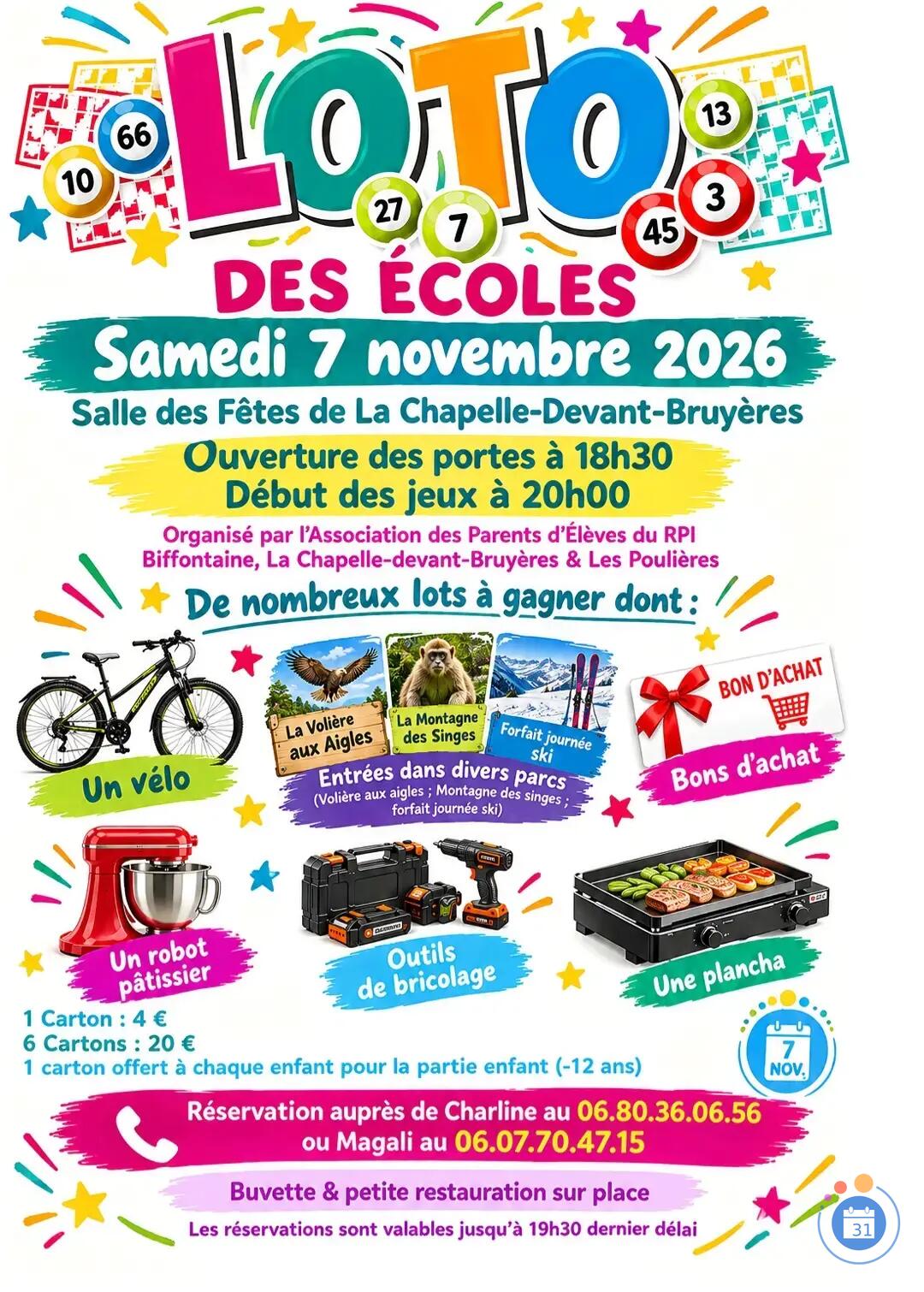 Flyer Loto des écoles