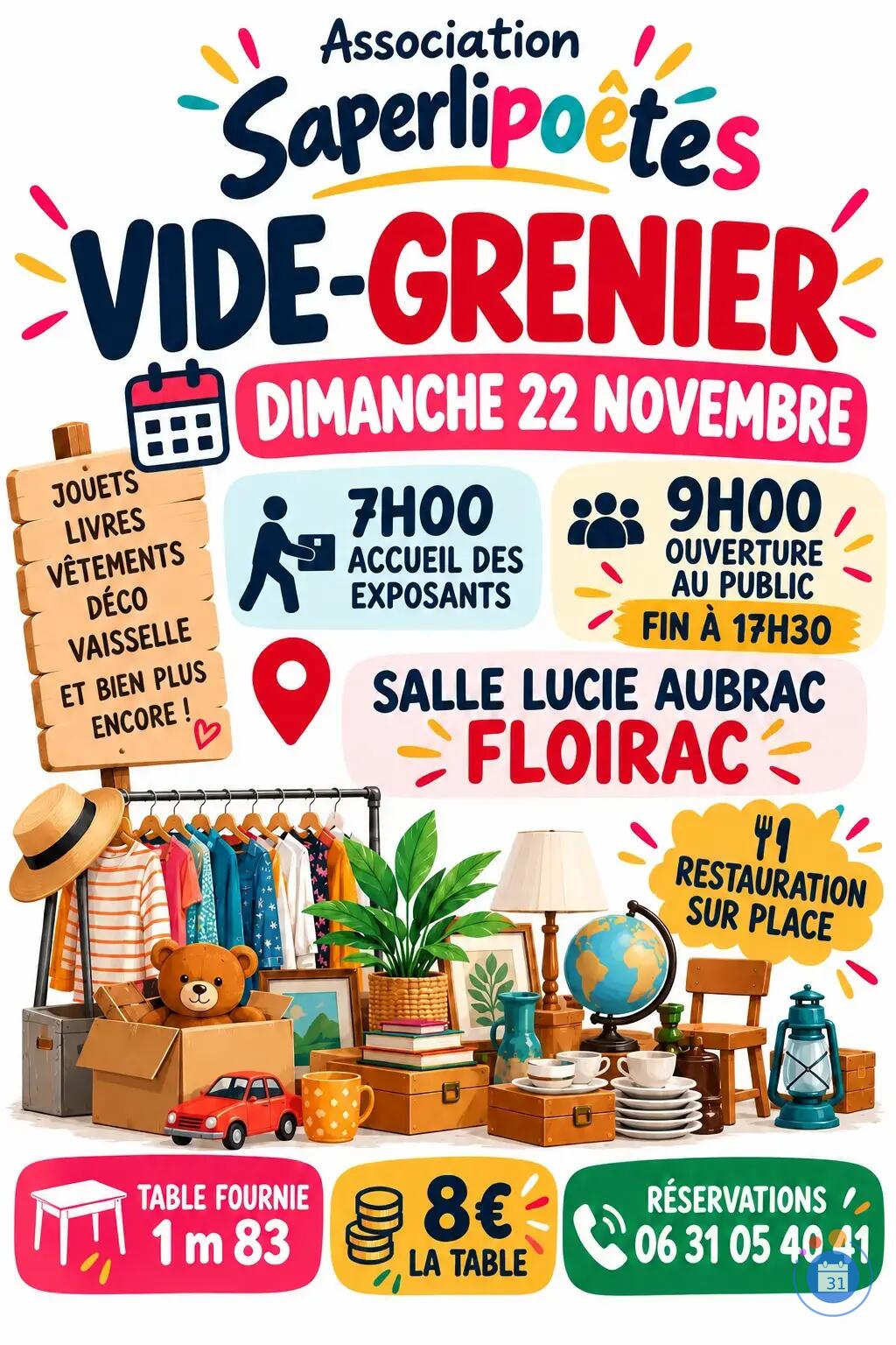 Image VIDE GRENIER ASSOCIATION SAPERLI’POETES (photo 1)