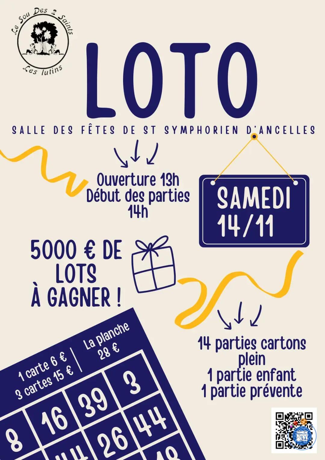 Flyer Loto du sou des écoles
