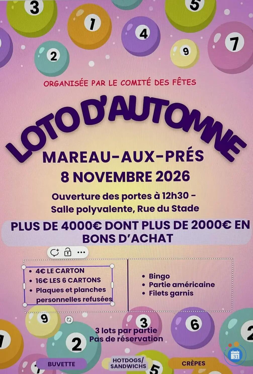 Flyer Loto d'automne