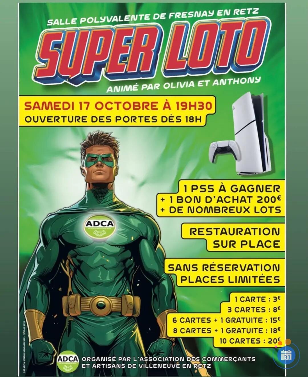 Flyer Super loto de l’adca
