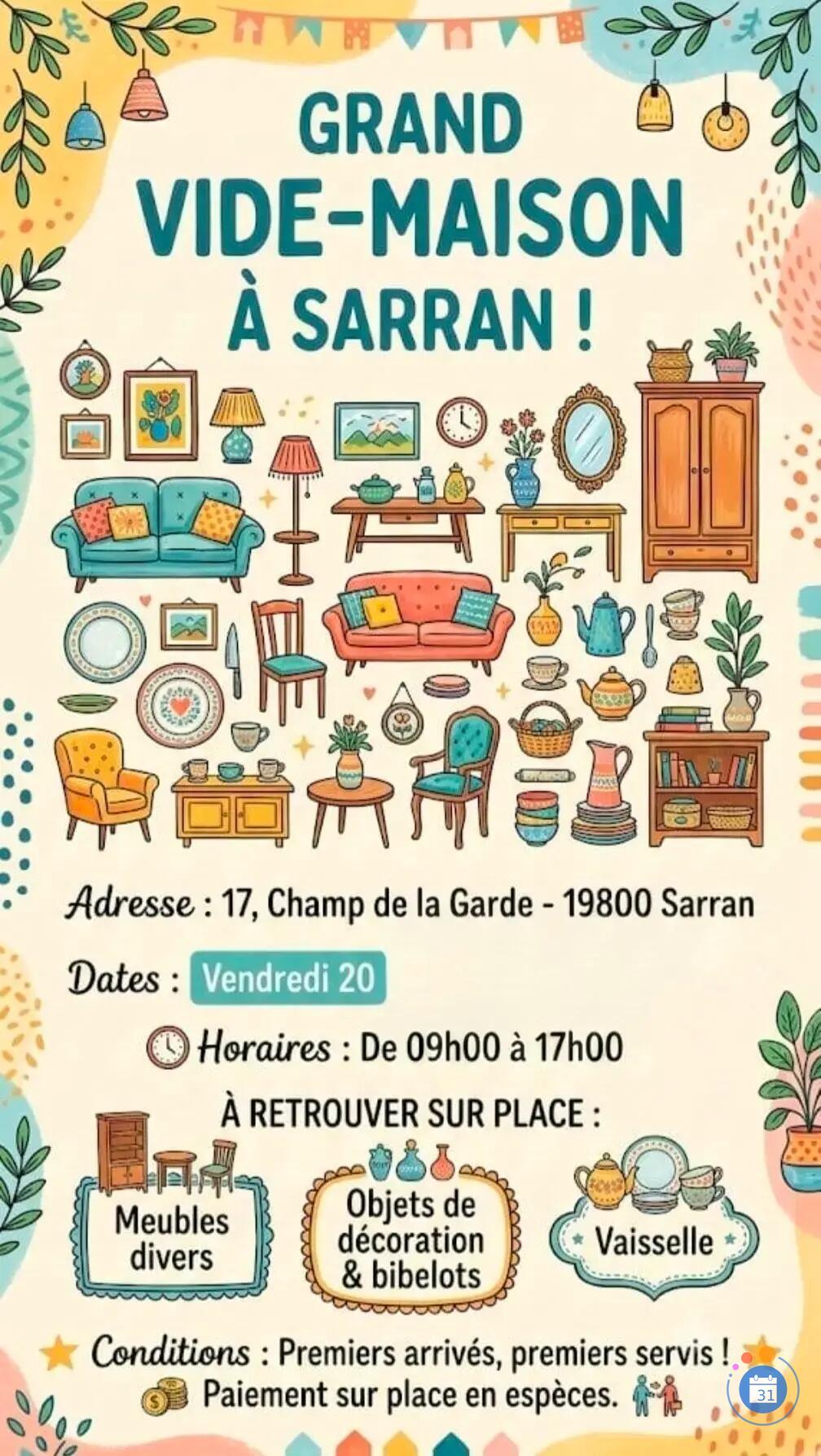 Image Vide maison Sarran (photo 1)