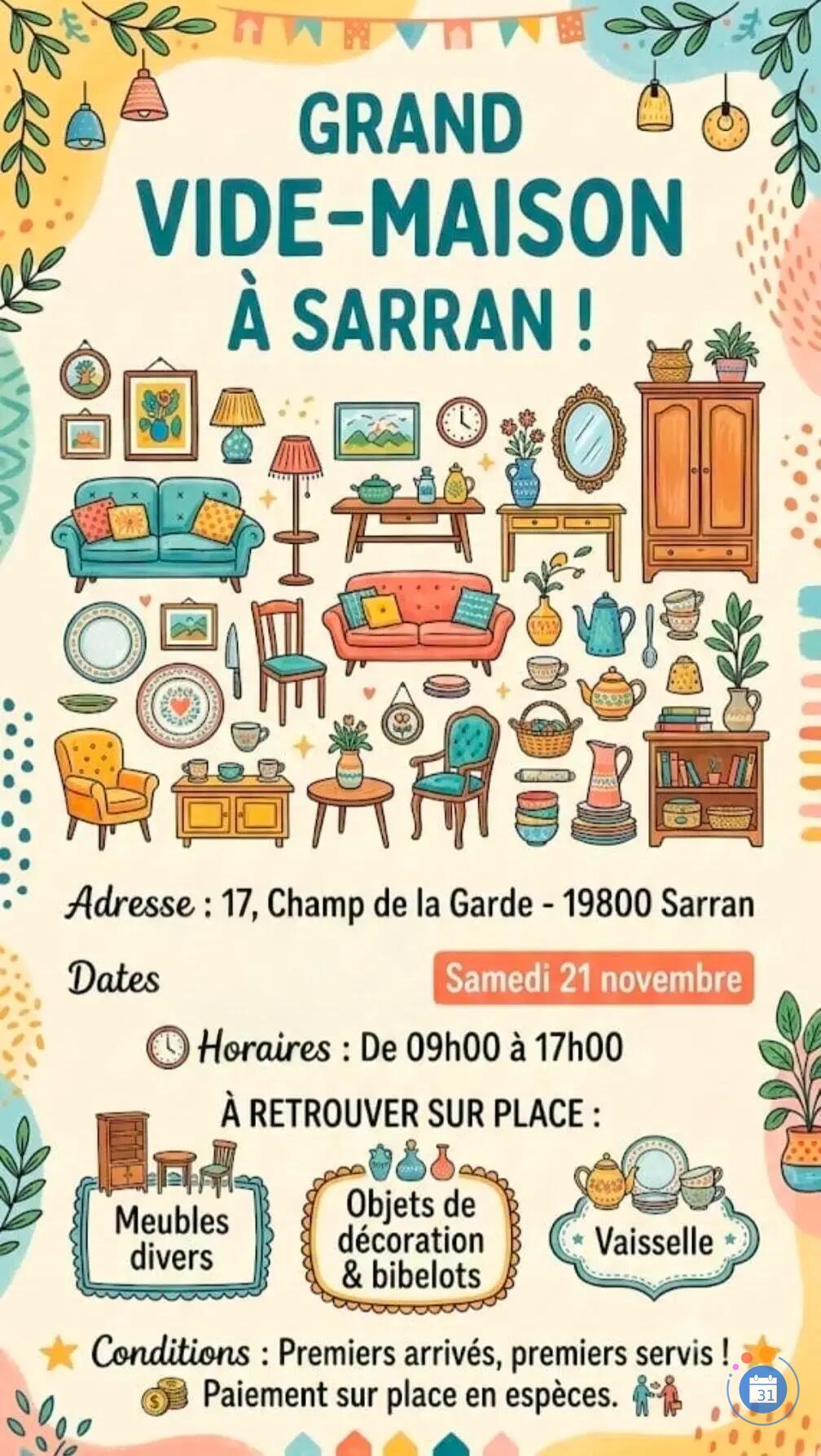Image Vide maison Sarran (photo 1)