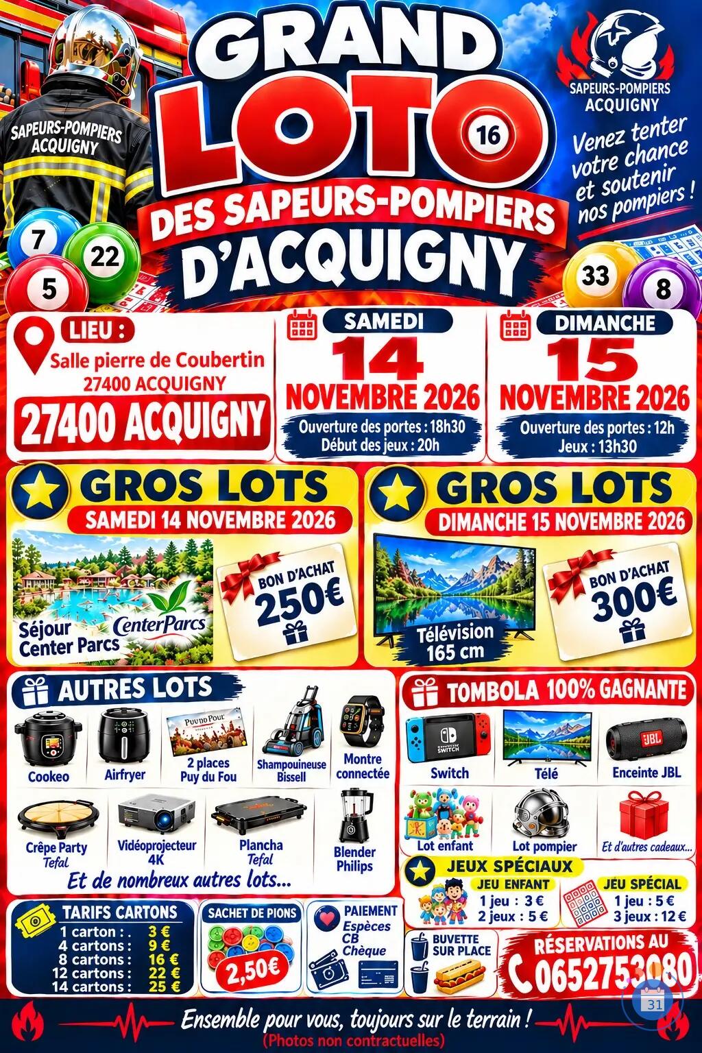 Image Grand loto des sapeurs-pompiers d’acquigny (photo 1)