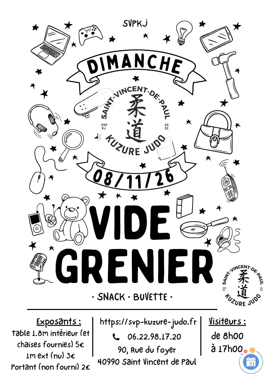 Image Vide grenier de l'association SVPKJ (Kuzure Judo) (photo 1)