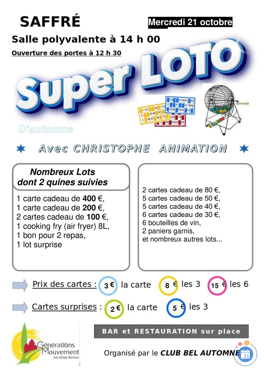 Image Loto d'automne (photo 1)