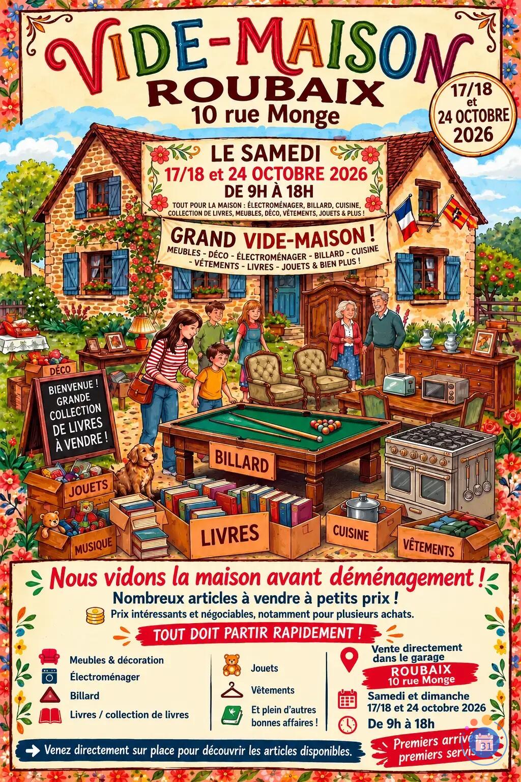 Image VIDE MAISON AVANT DÉMÉNAGEMENT – TOUT DOIT PARTIR ! (photo 1)
