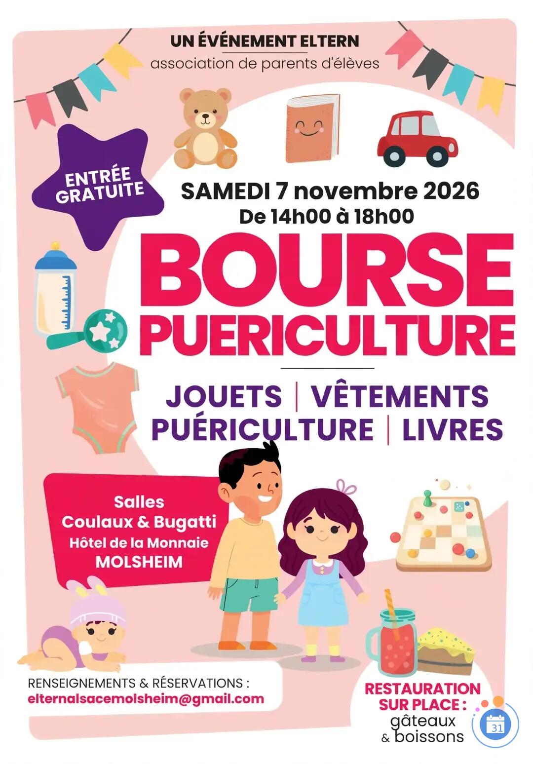 Image Bourse puériculture, vêtements, jouets enfants (photo 1)