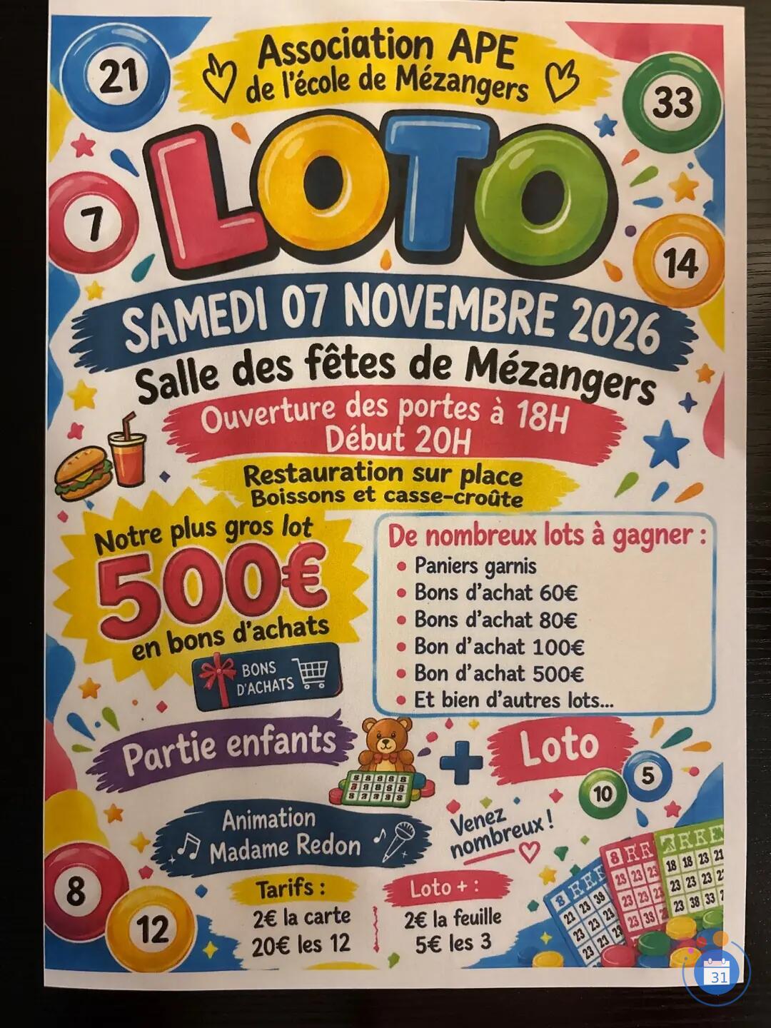 Image LOTO APE DE MÉZANGERS (photo 1)