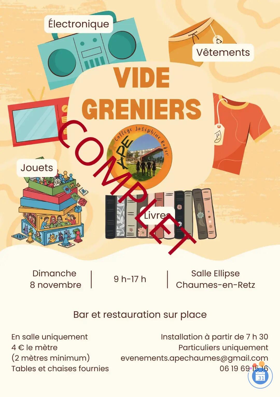 Image Vide-greniers de l'APE du collège Joséphine Baker (photo 1)