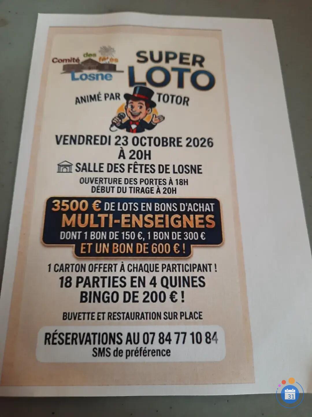 Image Loto du comité des fetes (photo 1)