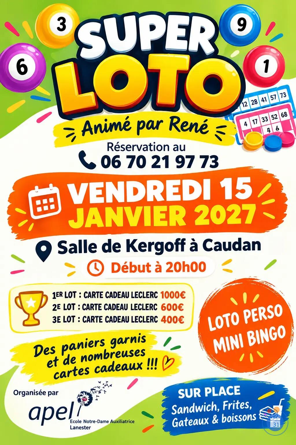 Image Super loto organisé par René (photo 1)