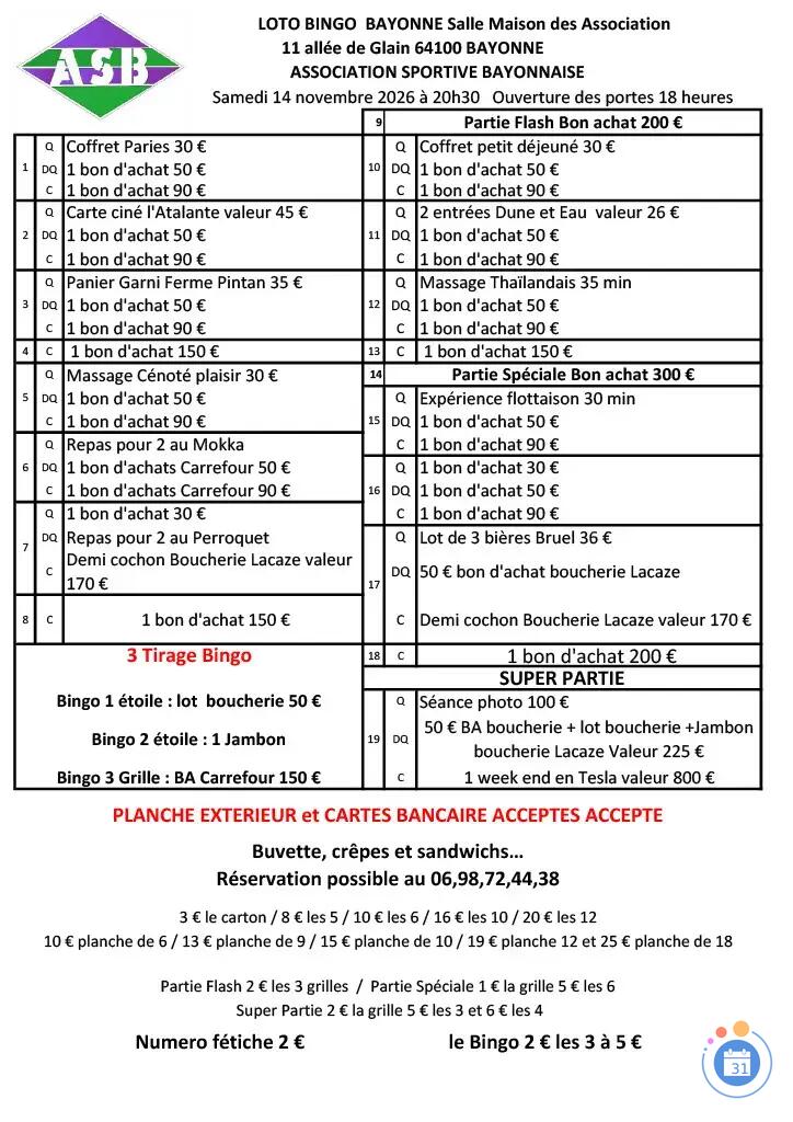 Image Loto Bingo Bayonne (photo 2)