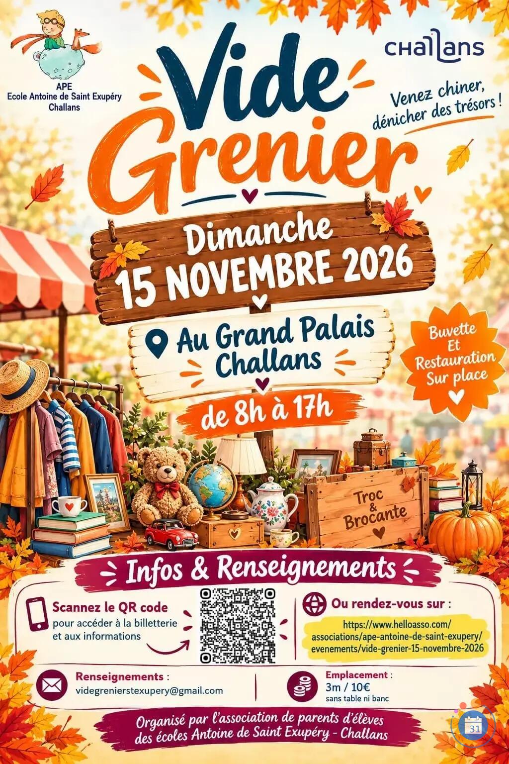 Image Vide Grenier de l'APE Ecole Antoine de St Exupéry - Challans (photo 1)