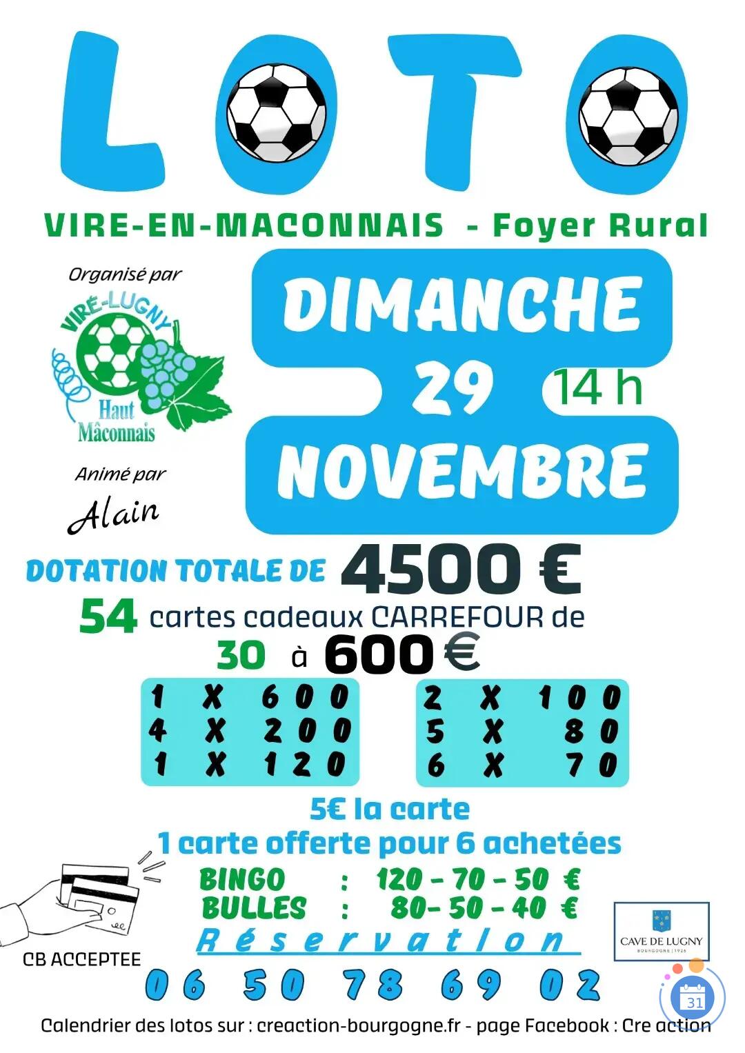 Image Loto FOOT VIRE LUGNY HAUT MACONNAIS (photo 1)