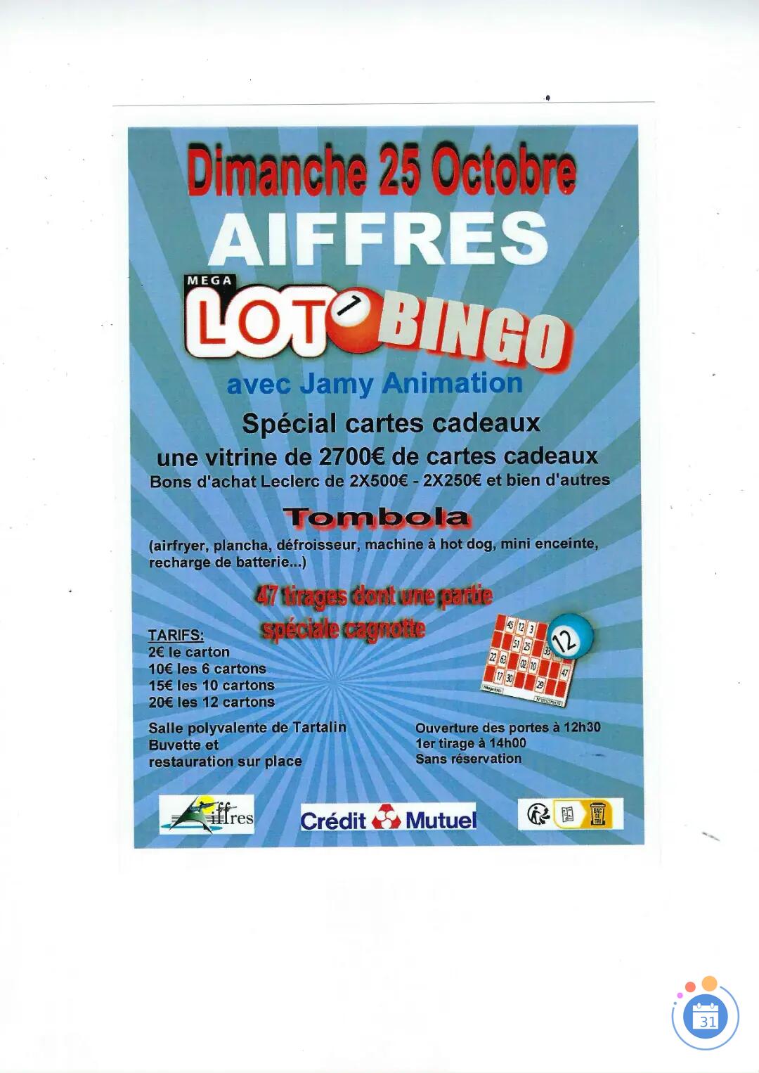 Image loto- bingo tir d'aiffres avec JAMY 47 tirages (photo 1)