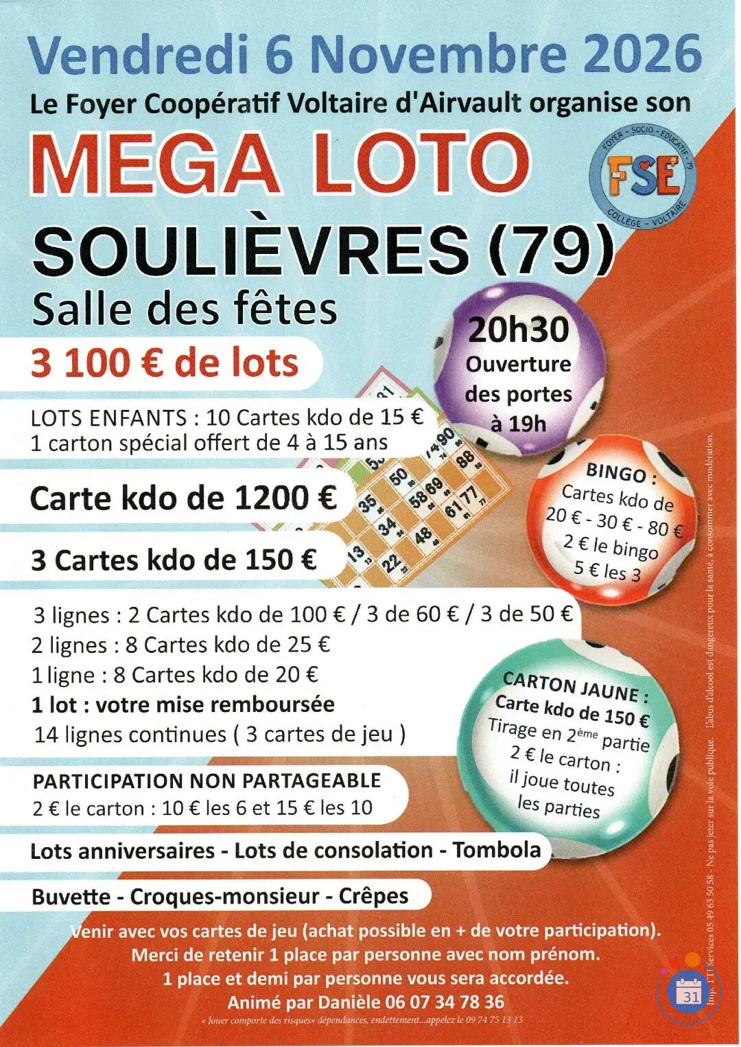 Image Méga Loto Foyer Coopératif Voltaire (photo 1)