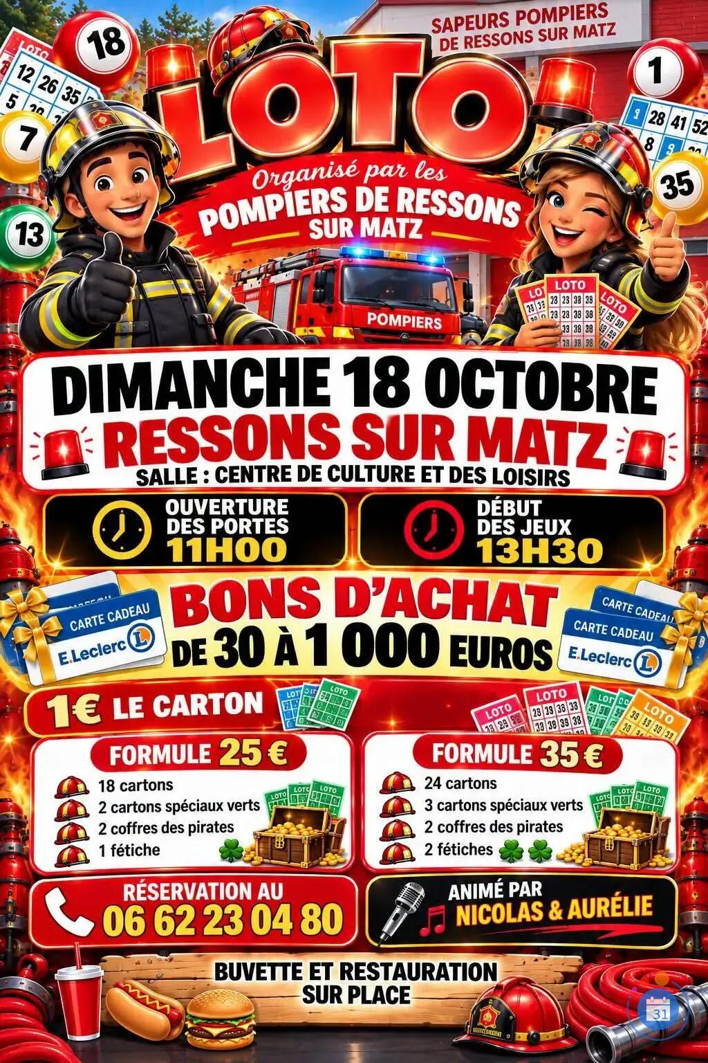 Image SUPER LOTO DES POMPIERS DE RESSONS (photo 1)