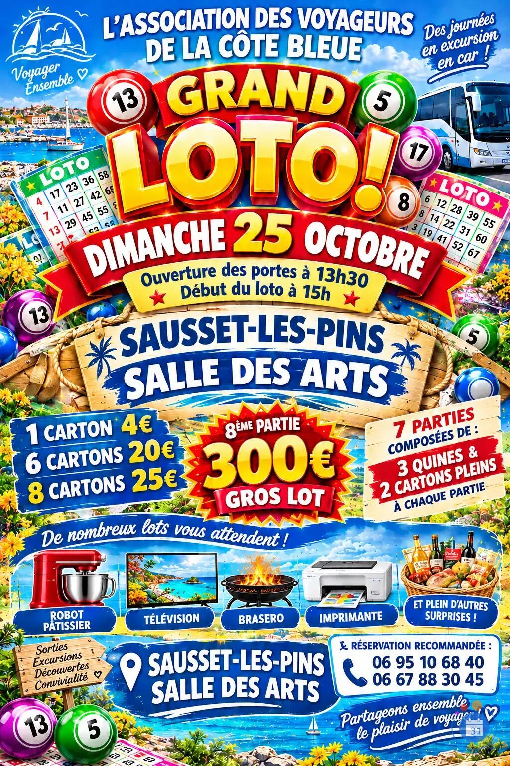 Image Grand loto 3 quines et 2 cartons plein à chaques parties (photo 1)
