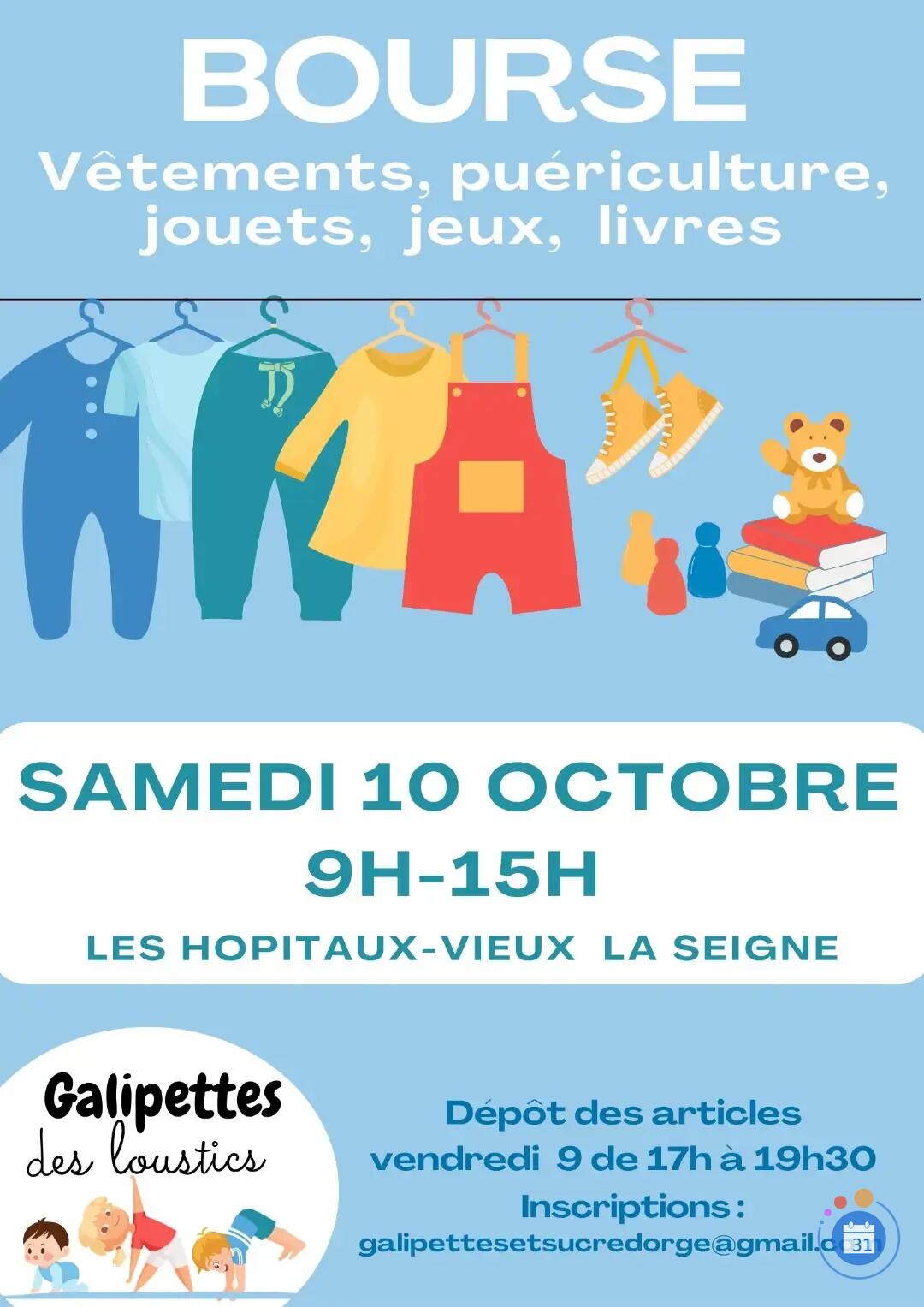 Image Bourse aux vêtements enfants, matériel de puériculture, jeux, jouets et livres (photo 1)