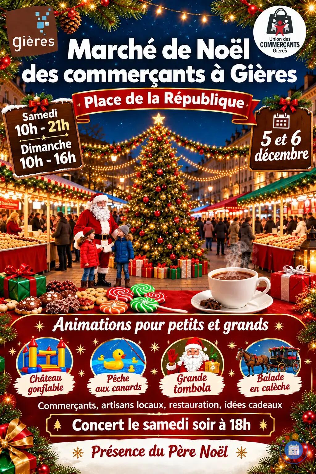 Image MARCHÉ DE NOËL DES COMMERÇANTS DE GIÈRES (photo 1)