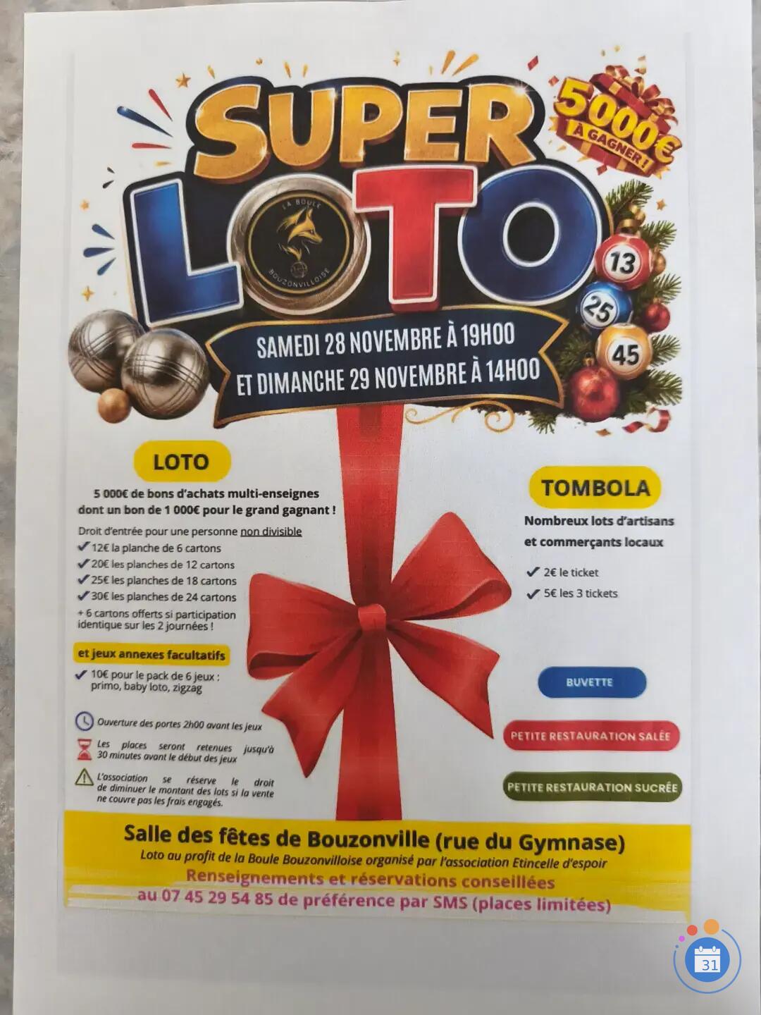 Image Super Loto de la boule bouzonvilloise (photo 1)