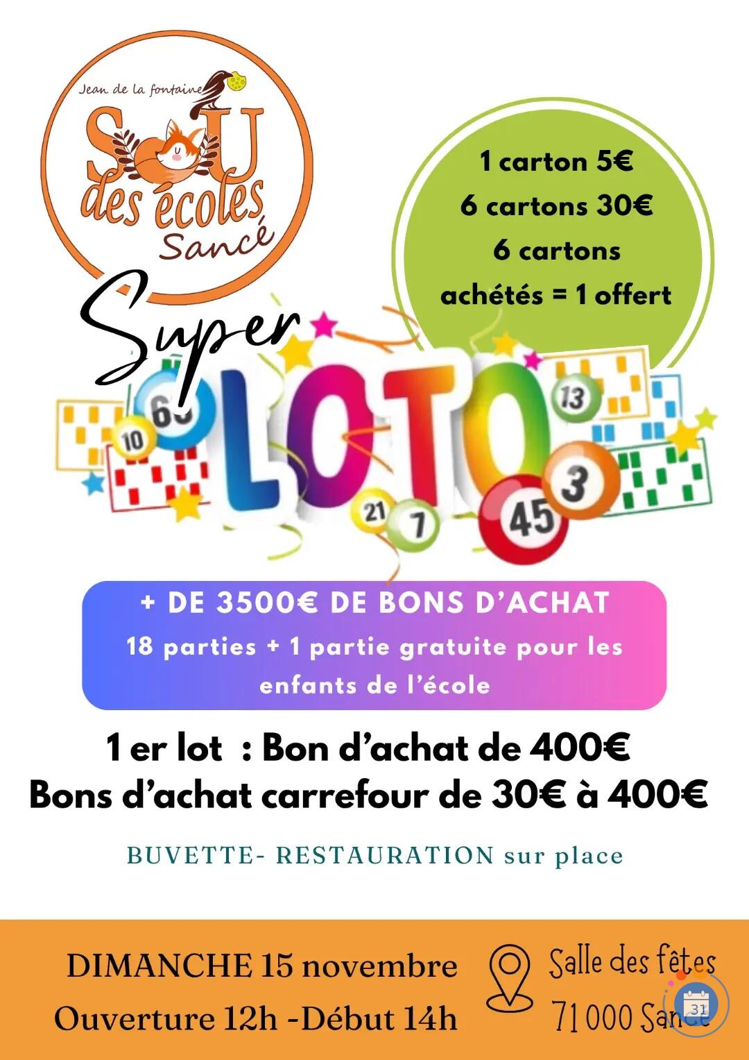 Image Loto du sou de Sancé (photo 1)