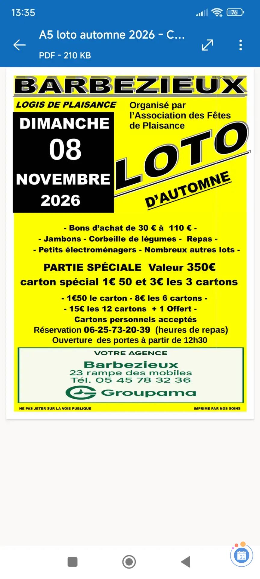 Image Loto d'automne (photo 1)