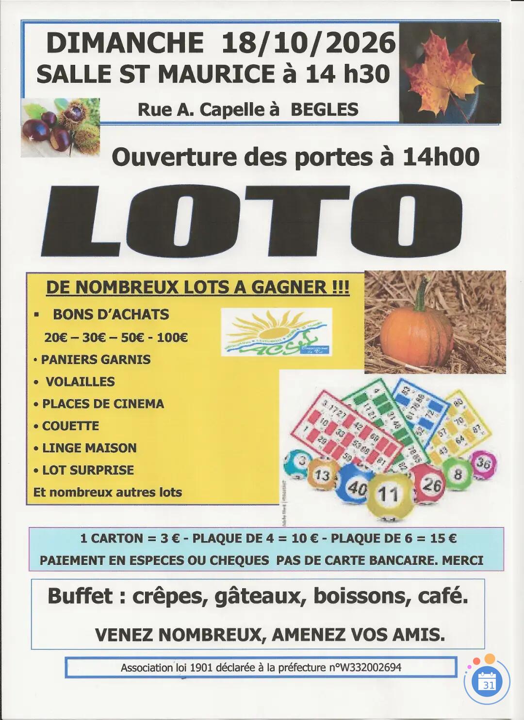 Image LOTO D'AUTOMNE (photo 1)