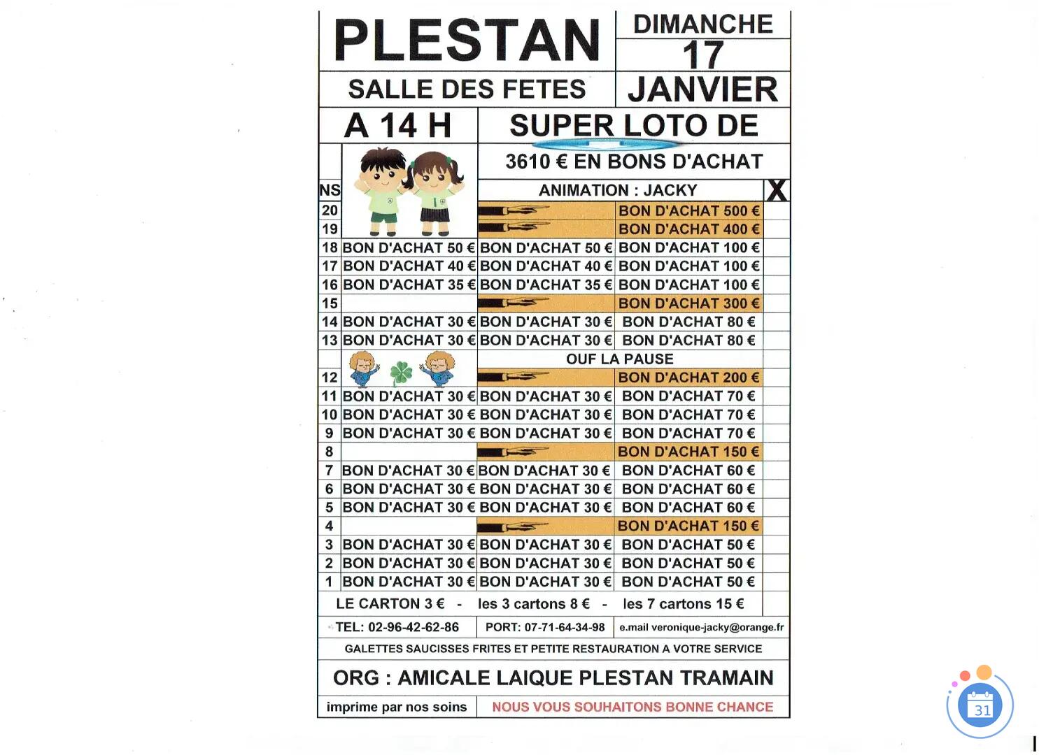 Image LOTO DOTE DE 3610€ ANIME PAR JACKY (photo 1)