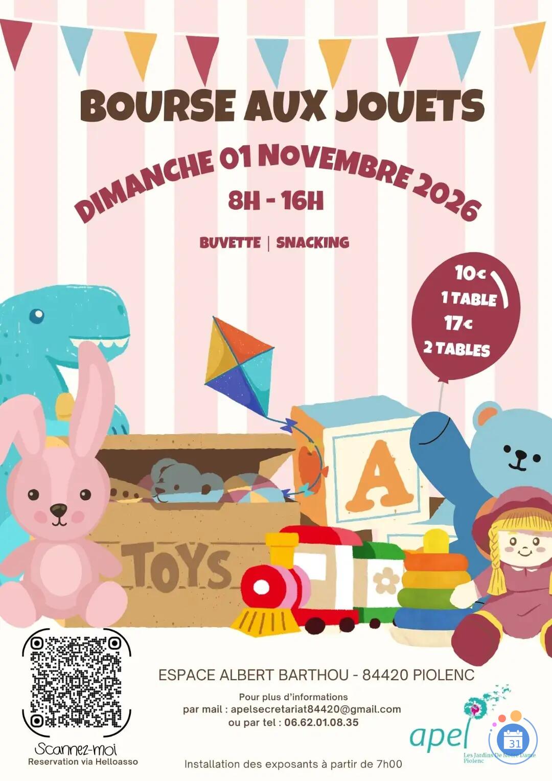 Image Bourse aux jouets de l'Apel de l'école des jardins (photo 1)