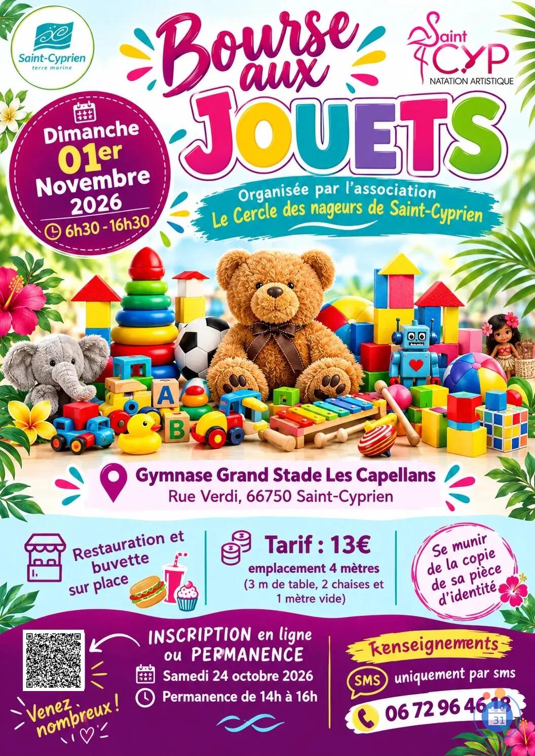 Image Bourse aux Jouets et puériculture - Cercle des Nageurs de Saint Cyprien (photo 1)