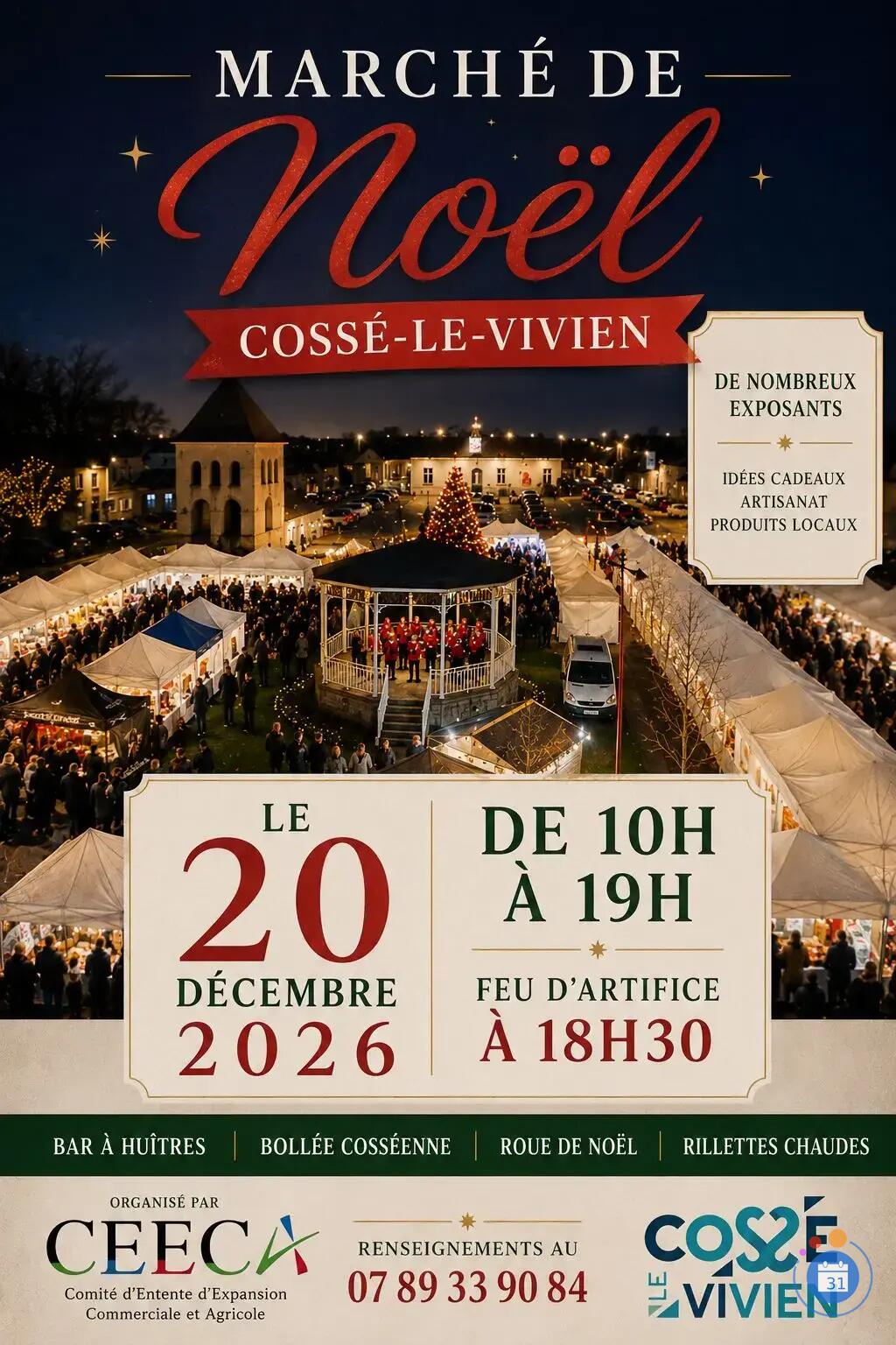 Image Marché de noël de Cossé-Le-Vivien (photo 1)