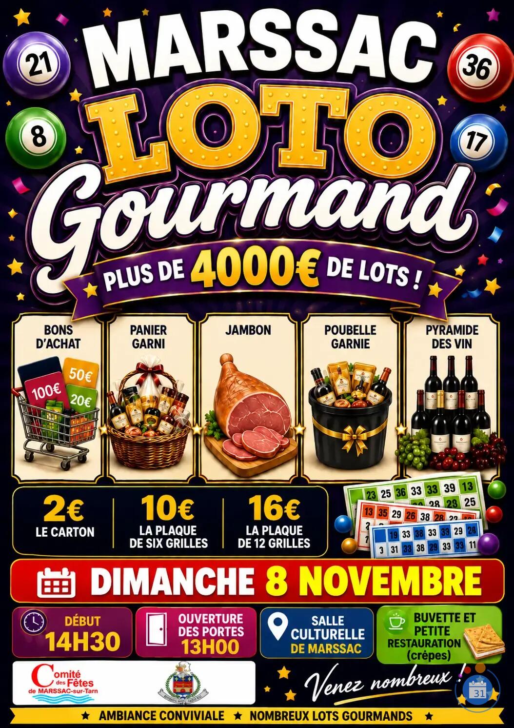 Image Loto Gourmand Spéciale fêtes de fin d'année (photo 1)
