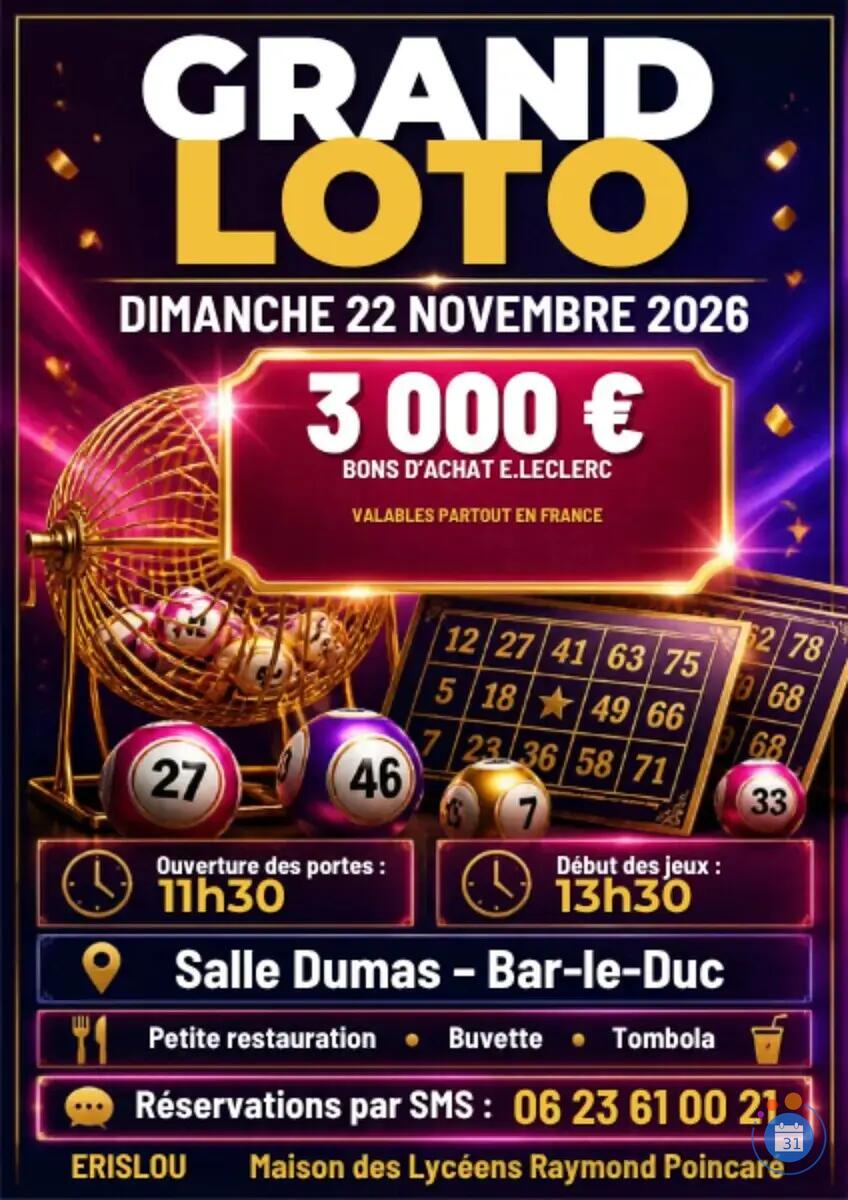 Image Grand Loto – 3 000 € de bons d’achat E.Leclerc (photo 1)
