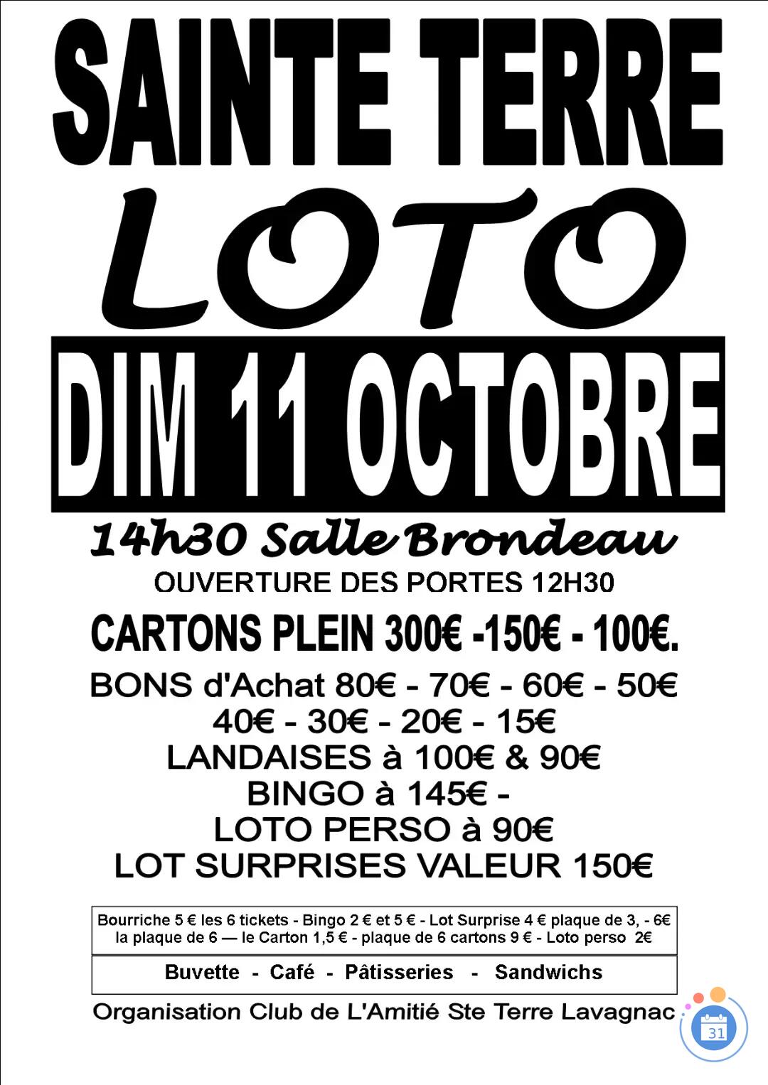 Image Super Loto Sainte Terre (photo 1)