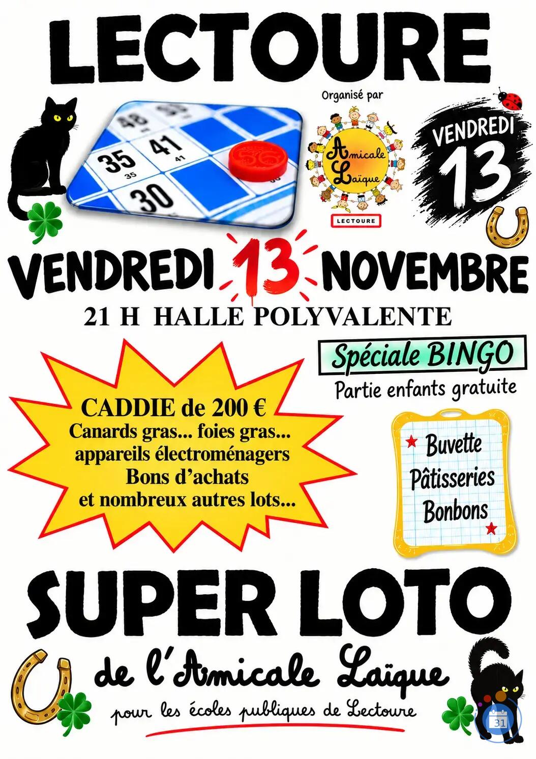 Image SUPER LOTO de l'AMicale Laïque (photo 1)