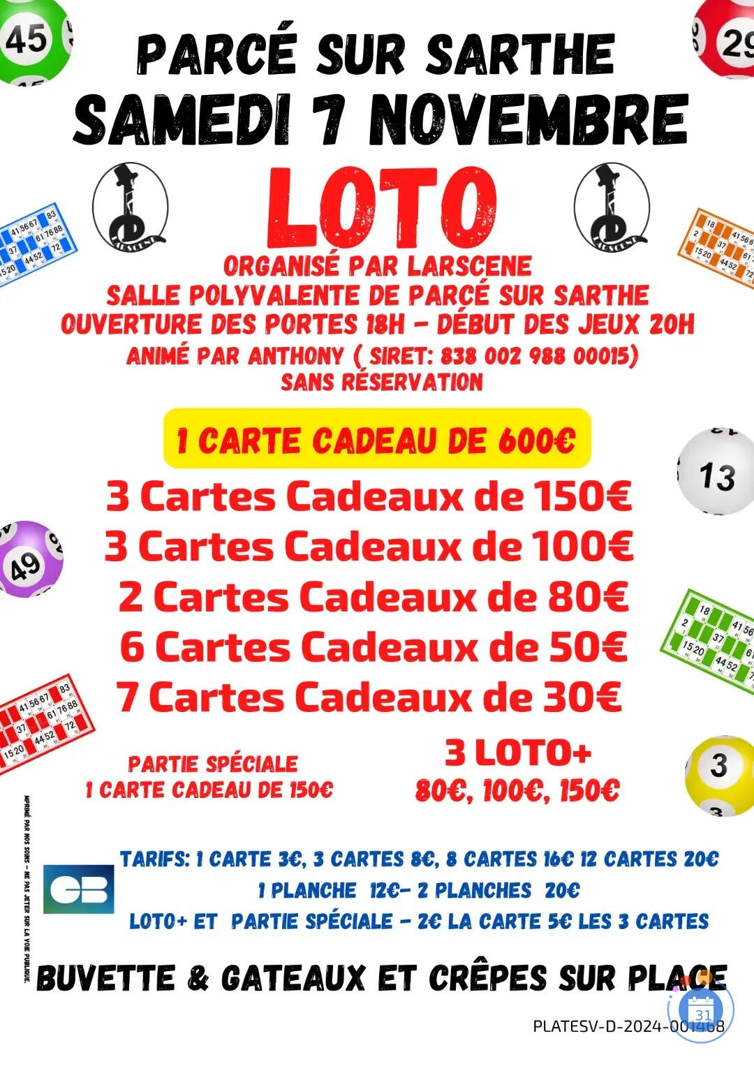 Image Loto Organisé par larscene (photo 1)