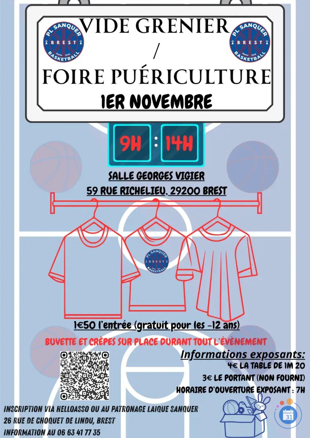Image VIDE GRENIER PL SANQUER BASKET (photo 1)