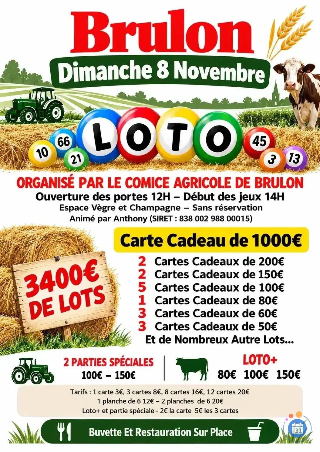 Image Loto du comice agricole de brulon (photo 1)