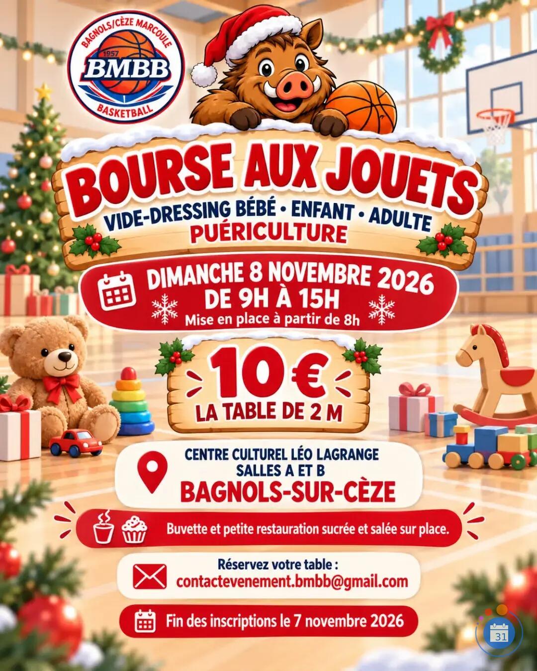 Image Bourse aux jouets et vide dressing BMBB (basket bagnols) (photo 1)