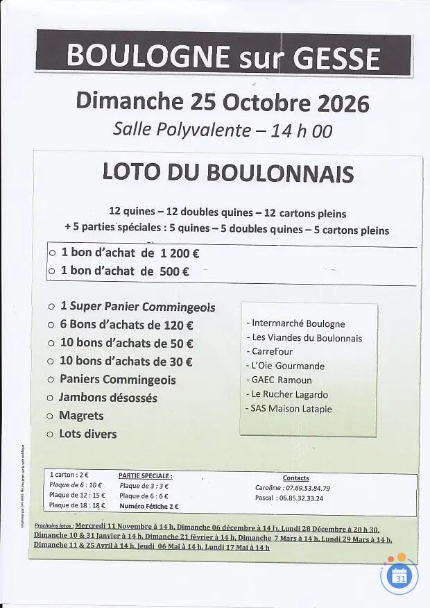 Image LOTO du BOULONNAIS (Entente Boulogne Peguilhan) (photo 1)