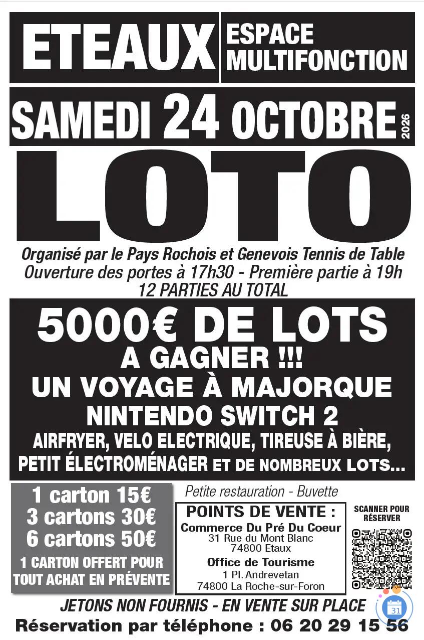 Image Loto du Pays Rochois et Genevois Tennis de Table (photo 1)