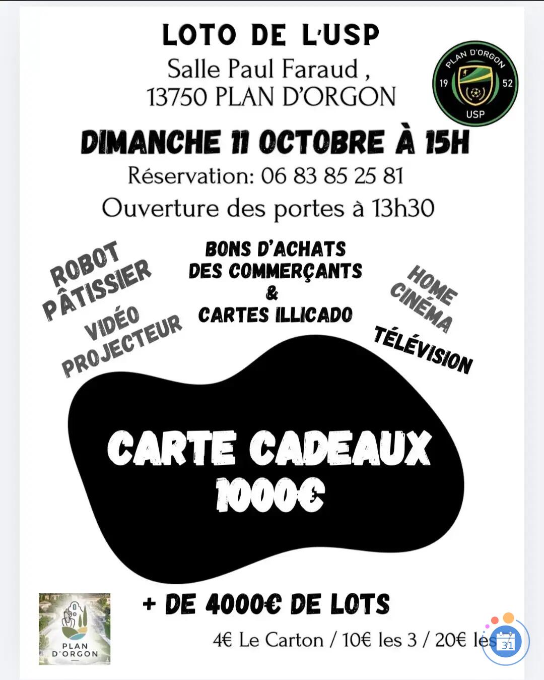 Image Loto d'automne de l USP FOOT PLAN D ORGON (photo 1)