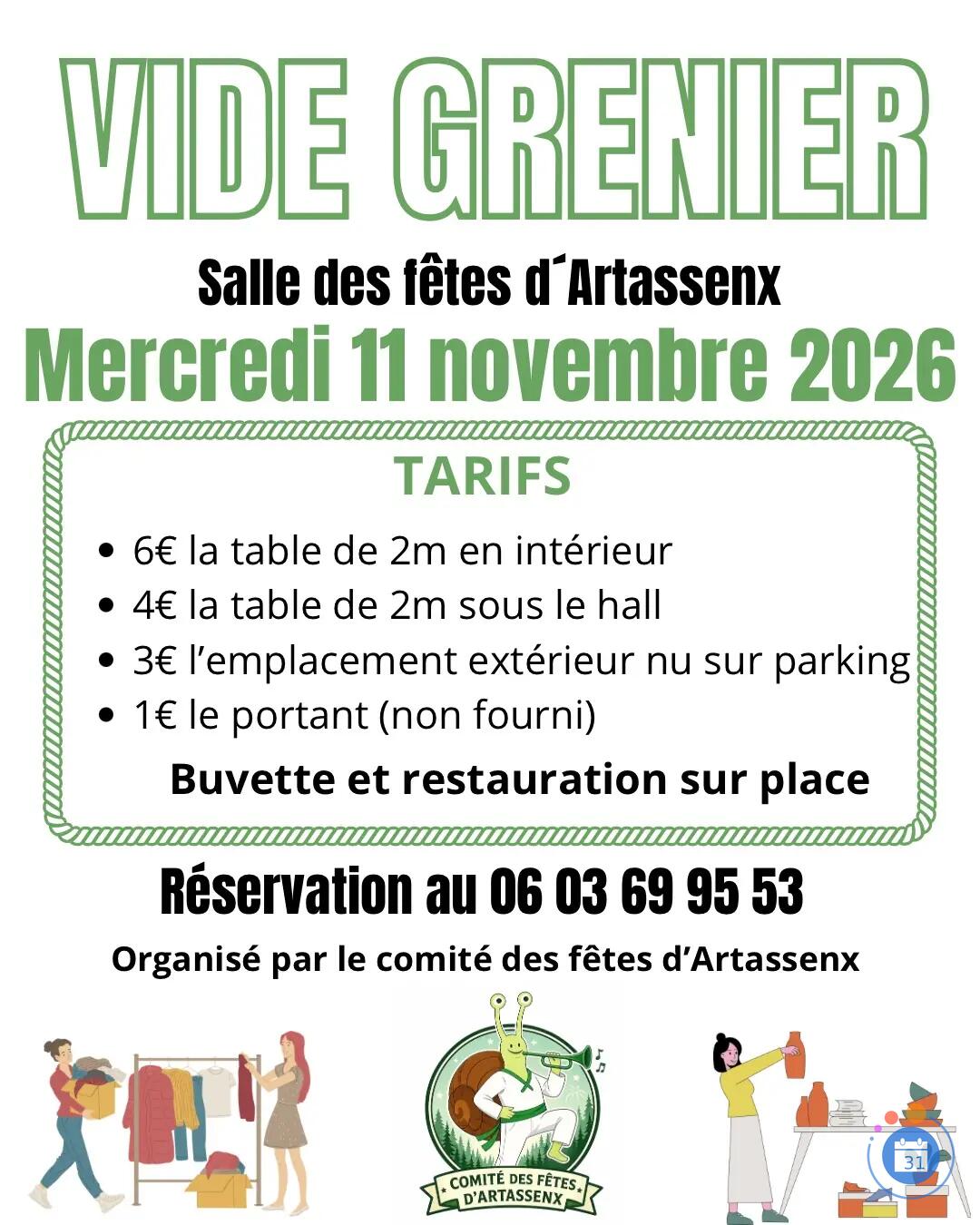 Image Vide-grenier comité des fêtes Artassenx (photo 1)